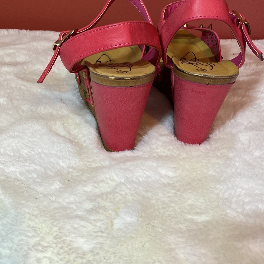 Rose girl platform wedge spiked sandals - Picture 5 of 7
